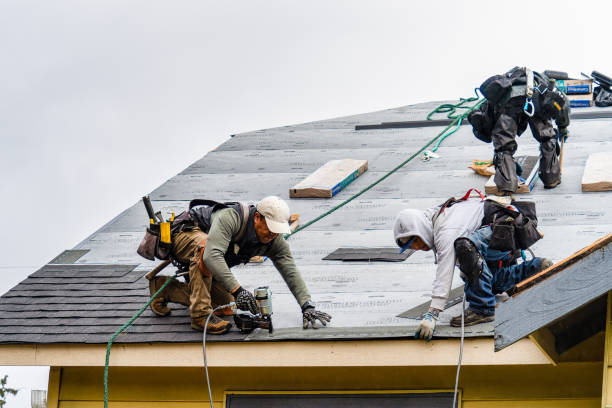 Professional Gutter Installation technician working in Heislerville, NJ